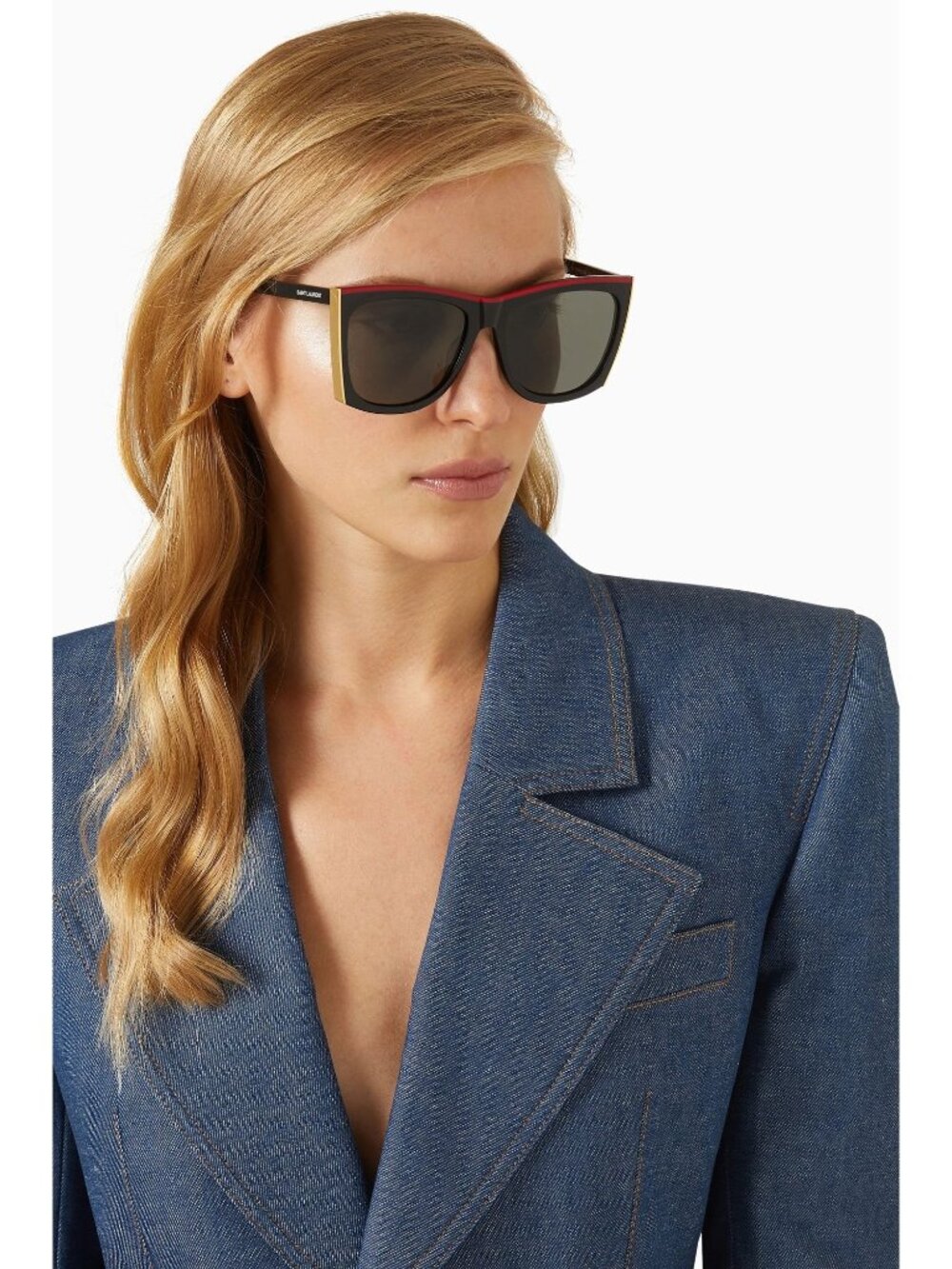 NEW SAINT LAURENT SL539 PALOMA 001 SUNGLASSES WOMEN BLACK/GRAY EYEWEAR